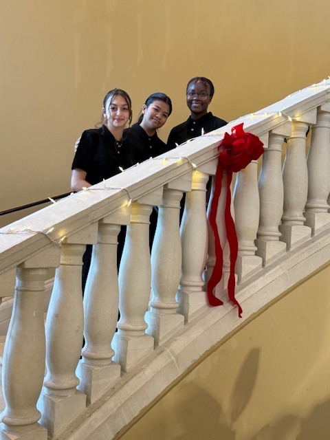 Chef LaPierre and Chef Stevens are extremely proud of our ProStart team for their outstanding performance at the Dayton State College Sharpen Your Skills Competition this past Friday. C.J., Gavin, Cole, and Ricky competed in the Gourmet Meal event, presenting an impressive menu that included ahi poke with homemade wonton chips, seared duck with miso sauce, bok choy, and a purple sweet potato espuma, followed by a tayiki filled with matcha pastry cream for dessert. Their hard work and creativity earned them an outstanding 2nd place finish!  Selia represented Ridgeview in the Decorative Food Centerpiece competition, while Yuri, Kendall, and Andreya showcased their skills in the Waiter Relay event. We are incredibly proud of all of our competitors and their dedication to excellence. We look forward to cheering them on again at the ProStart Competition in February!