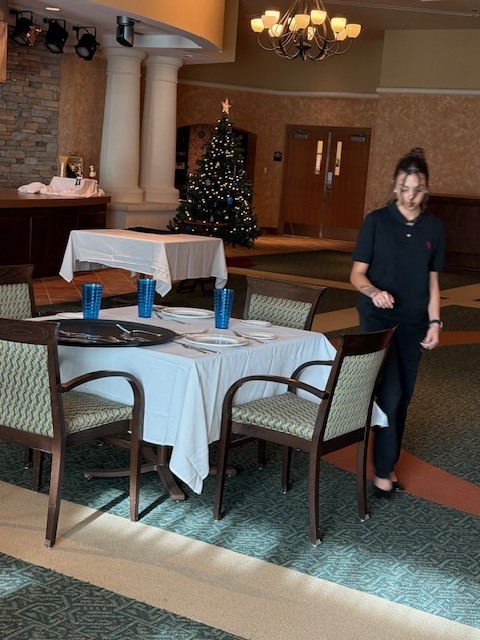 Chef LaPierre and Chef Stevens are extremely proud of our ProStart team for their outstanding performance at the Dayton State College Sharpen Your Skills Competition this past Friday. C.J., Gavin, Cole, and Ricky competed in the Gourmet Meal event, presenting an impressive menu that included ahi poke with homemade wonton chips, seared duck with miso sauce, bok choy, and a purple sweet potato espuma, followed by a tayiki filled with matcha pastry cream for dessert. Their hard work and creativity earned them an outstanding 2nd place finish!  Selia represented Ridgeview in the Decorative Food Centerpiece competition, while Yuri, Kendall, and Andreya showcased their skills in the Waiter Relay event. We are incredibly proud of all of our competitors and their dedication to excellence. We look forward to cheering them on again at the ProStart Competition in February!