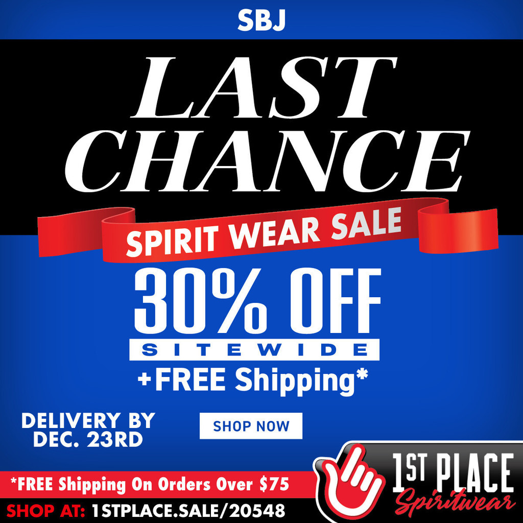 SBJ Spiritwear Store flyer