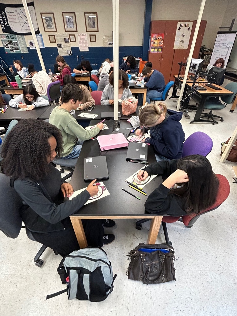 Mr. Ley’s students kicked off class with a meaningful bellringer focused on how they can light up the world with kindness. Each student added their idea to a lightbulb, and together they created a beautiful hallway display that serves as a daily reminder of the power of positive actions. We love seeing character and creativity shine at Ridgeview!