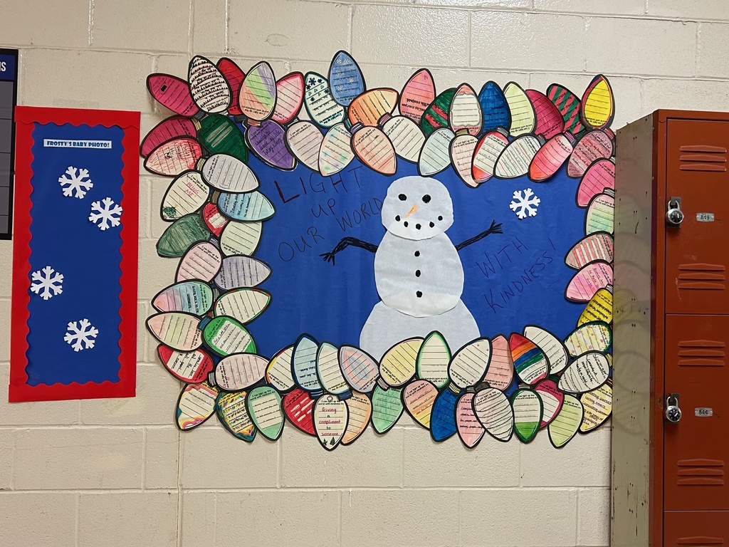 Mr. Ley’s students kicked off class with a meaningful bellringer focused on how they can light up the world with kindness. Each student added their idea to a lightbulb, and together they created a beautiful hallway display that serves as a daily reminder of the power of positive actions. We love seeing character and creativity shine at Ridgeview!