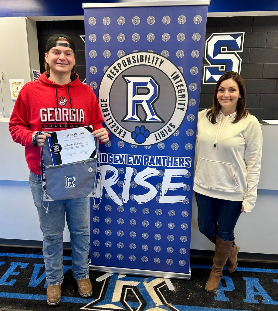 Congratulations to this week's RISE Scholars of the Week.  A teacher or staff member nominated these Panthers for going above and beyond in demonstrating one or more of our RISE qualities—Responsibility, Integrity, Spirit, and Excellence. These core values define what it means to be part of the Ridgeview family.  #PanthersRISE 