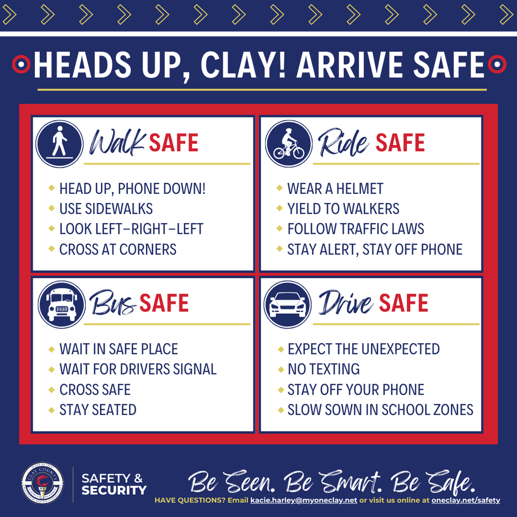 Heads Up Clay Safety Flyer