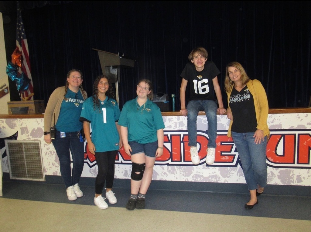 Students with Jag's gear on