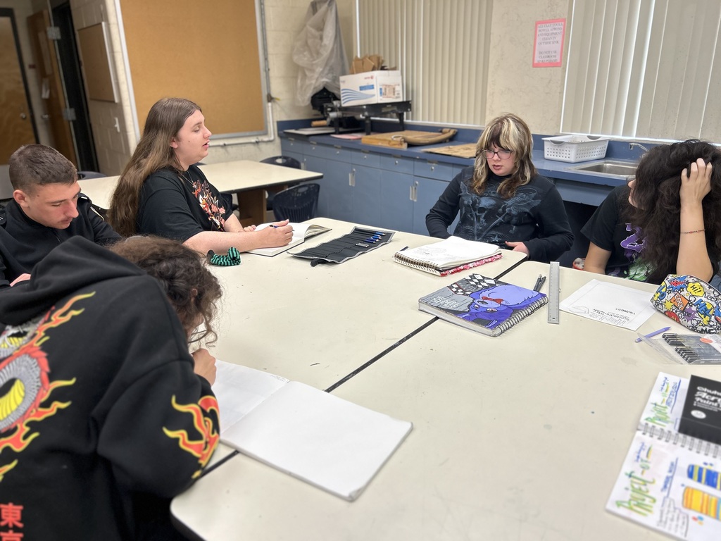 Students in Mr. Nesi’s art class dived into a Line and Texture Inquiry Project, exploring how artists use line, texture, and intentional design choices to create meaning and visual impact. Through guided discussion, analysis, and hands-on creation, students examined artistic techniques, asked thoughtful questions, and applied their learning to their own original artworks. This process-centered approach encourages creativity, critical thinking, and creative voice while helping students understand how design elements work together to tell a visual story.