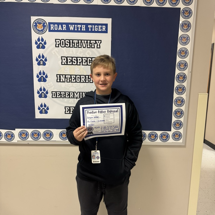 Keegan earned a Positive Office Referral for showing respect by kindly offering his SPHERO to another student during science resource. Way to be thoughtful, supportive, and a great teammate—awesome choices, Keegan!