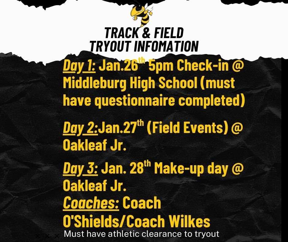 Track and Field Tryouts