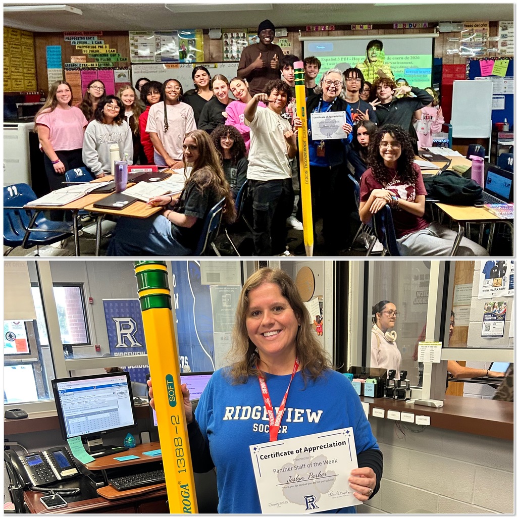 Congratulations to this week's RISE Staff of the Week!  These two exemplify what it means to be a Ridgeview Panther.  #PanthersRISE 