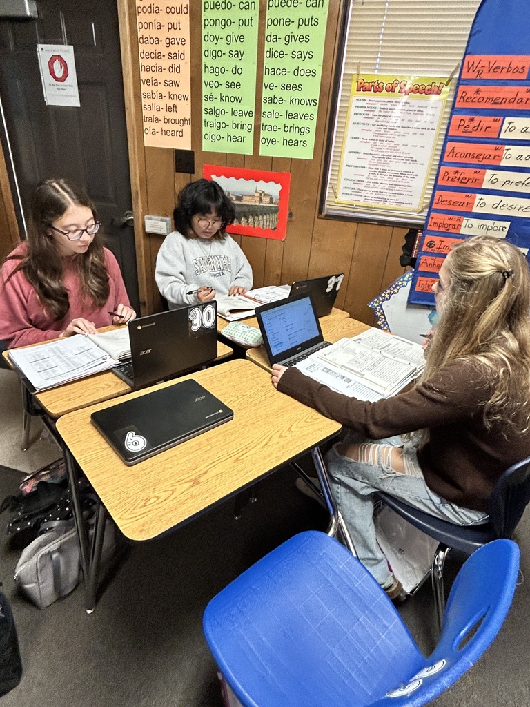 Ms. Pena’s Spanish 3 IB/AICE students were deeply engaged in rigorous language learning as they built proficiency and confidence in Spanish through meaningful, real-world application. Using their workbooks and digital tools, students expanded academic vocabulary related to the environment and recycling while practicing subjunctive forms and expressions of certainty through writing, conversation, and collaborative work. As outlined on the lesson agenda, students compared responses with peers, strengthened grammar skills, and applied their learning in context, meeting the high expectations of IB and AICE coursework while developing strong communication skills in Spanish.
