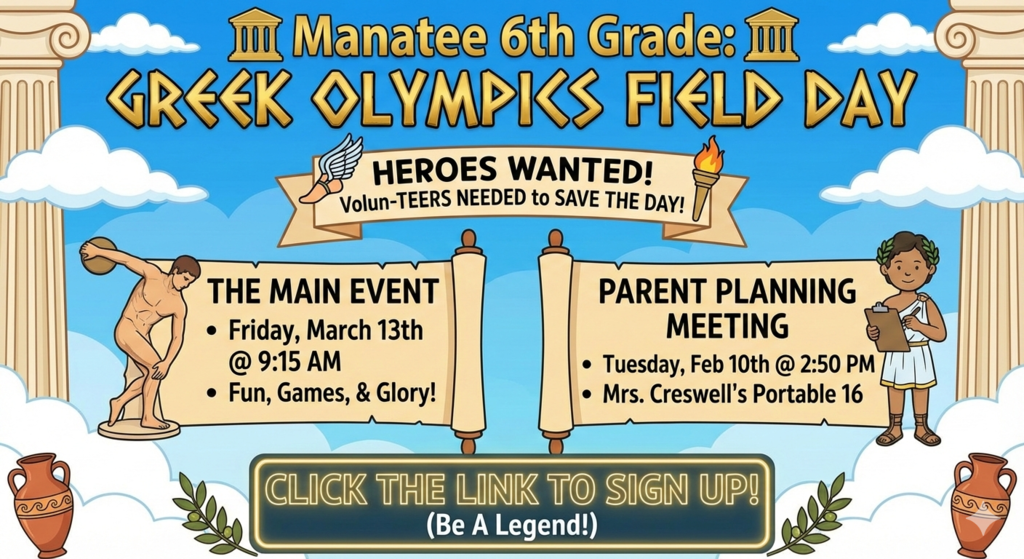 Manatee 6th Grade Greek Olympics Field day 