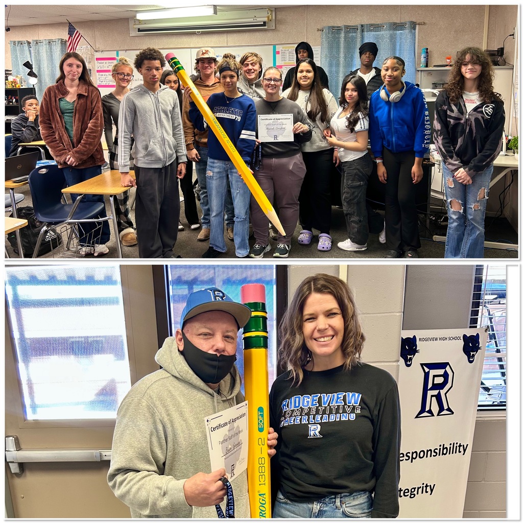 Congratulations to this week's RISE Staff of the Week!  These two exemplify what it means to be a Ridgeview Panther.  #PanthersRISE 