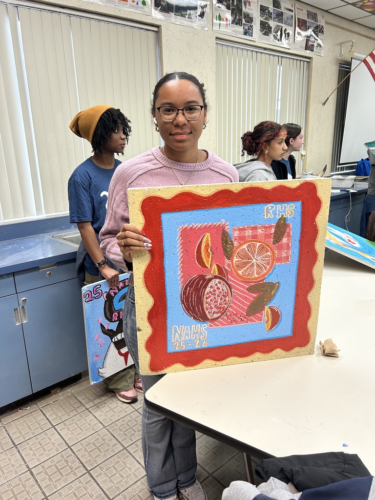 Our National Art Honor Society students proudly continued a long-standing Ridgeview tradition by painting ceiling tiles for Mr. Nesi’s art classroom. The students poured creativity, thought, and pride into each design, creating pieces that reflect both their artistic talent and their connection to the program. We can’t wait to see these tiles installed on the ceiling, where they will inspire future artists and leave a lasting mark on the space.