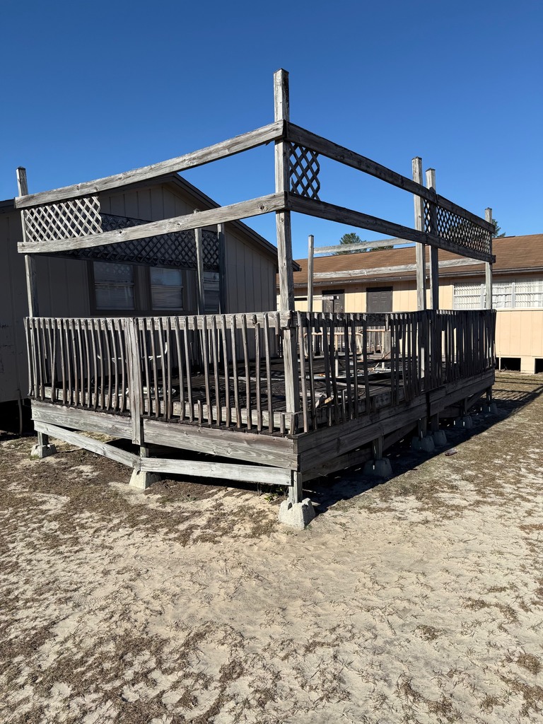 A huge shoutout to Mr. Bruchak and his Carpentry students for the excellent work they are doing to help improve our campus by safely demolishing an old deck that had become an eyesore at our school. Students began with proper job site preparation, wore all required personal protective equipment, and learned safer, industry-aligned methods of demolition throughout the project. This hands-on experience not only strengthened their technical skills but also highlighted their teamwork, responsibility, and pride in their work. They did a GREAT job, and we truly appreciate their efforts in making our school a better place!