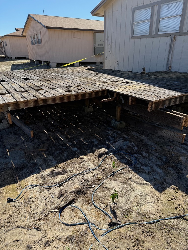 A huge shoutout to Mr. Bruchak and his Carpentry students for the excellent work they are doing to help improve our campus by safely demolishing an old deck that had become an eyesore at our school. Students began with proper job site preparation, wore all required personal protective equipment, and learned safer, industry-aligned methods of demolition throughout the project. This hands-on experience not only strengthened their technical skills but also highlighted their teamwork, responsibility, and pride in their work. They did a GREAT job, and we truly appreciate their efforts in making our school a better place!