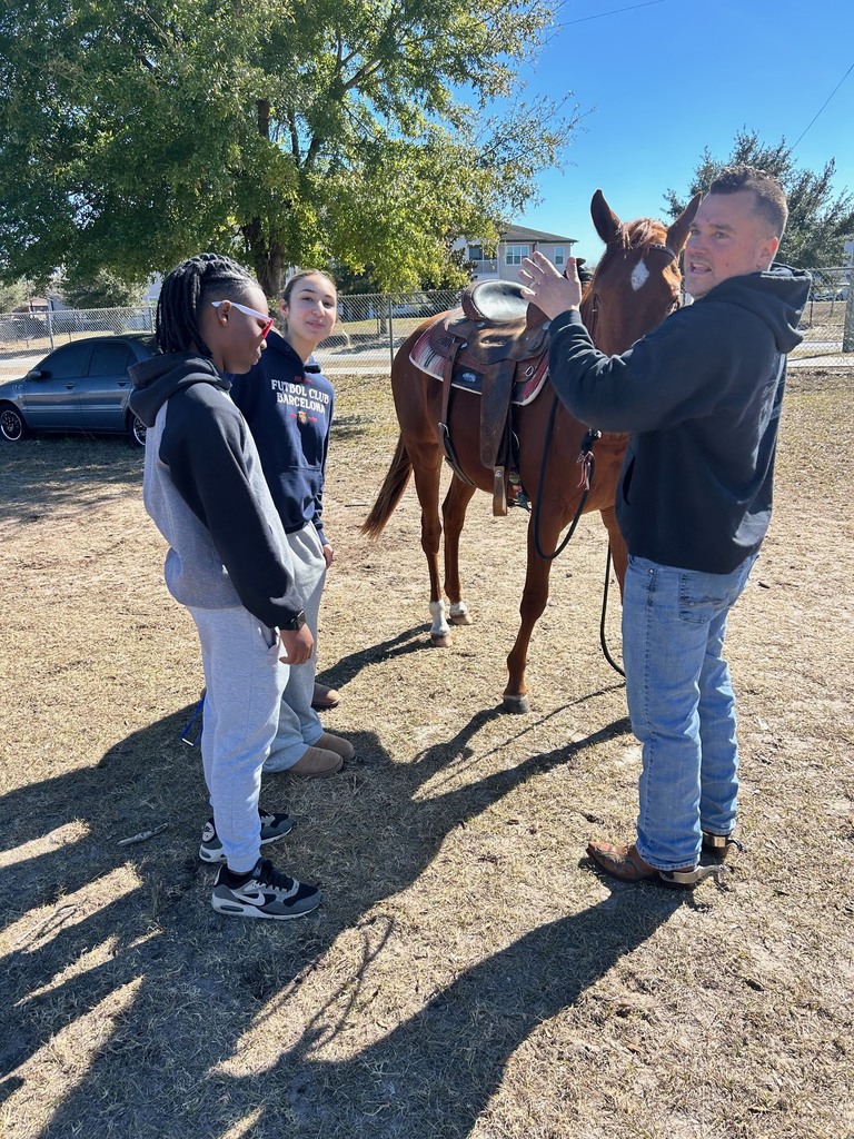 Students in Ms. Ryan’s class experienced psychology in action as they interacted with a horse and trainer to explore classical and operant conditioning. Through this hands-on learning, students observed how classical conditioning uses cues, such as a clicking sound paired with pressure, to help an animal learn a behavior. In contrast, operant conditioning relies on rewards and consequences to shape actions over time. This real-world experience connected to our AICE Psychology curriculum, including the Fagan elephant study, and helped students see how learning theories apply beyond the classroom in meaningful and memorable ways.