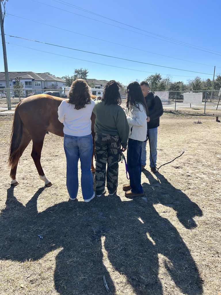 Students in Ms. Ryan’s class experienced psychology in action as they interacted with a horse and trainer to explore classical and operant conditioning. Through this hands-on learning, students observed how classical conditioning uses cues, such as a clicking sound paired with pressure, to help an animal learn a behavior. In contrast, operant conditioning relies on rewards and consequences to shape actions over time. This real-world experience connected to our AICE Psychology curriculum, including the Fagan elephant study, and helped students see how learning theories apply beyond the classroom in meaningful and memorable ways.
