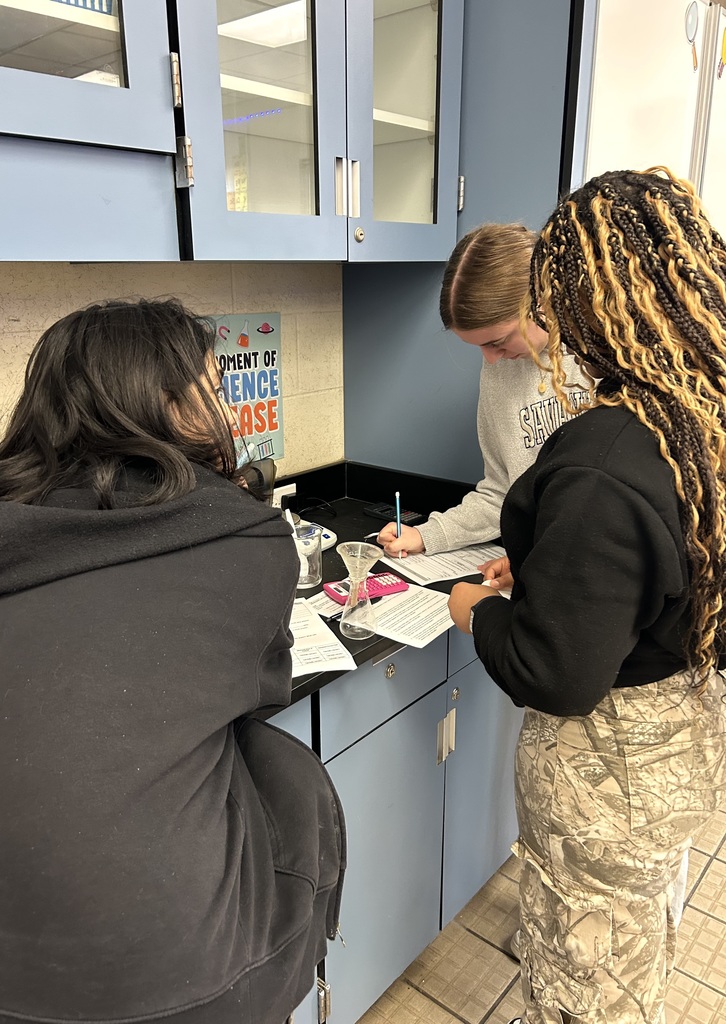 Ms. Fortner’s Pre-IB, AICE, and Honors Chemistry students brought stoichiometry to life through a hands-on chalk lab. Students wrote and balanced the chemical equation for producing chalk (calcium carbonate), calculated their theoretical yield, and then produced chalk by combining aqueous solutions of sodium carbonate and calcium chloride. After filtering and drying their product overnight, students calculated their actual yield and percent yield, seeing firsthand how math and chemistry connect. The best part was testing out their finished chalk.