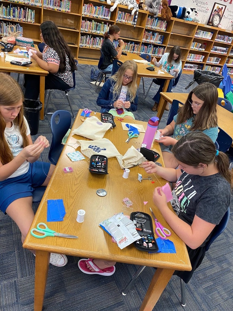 students at sewing camp