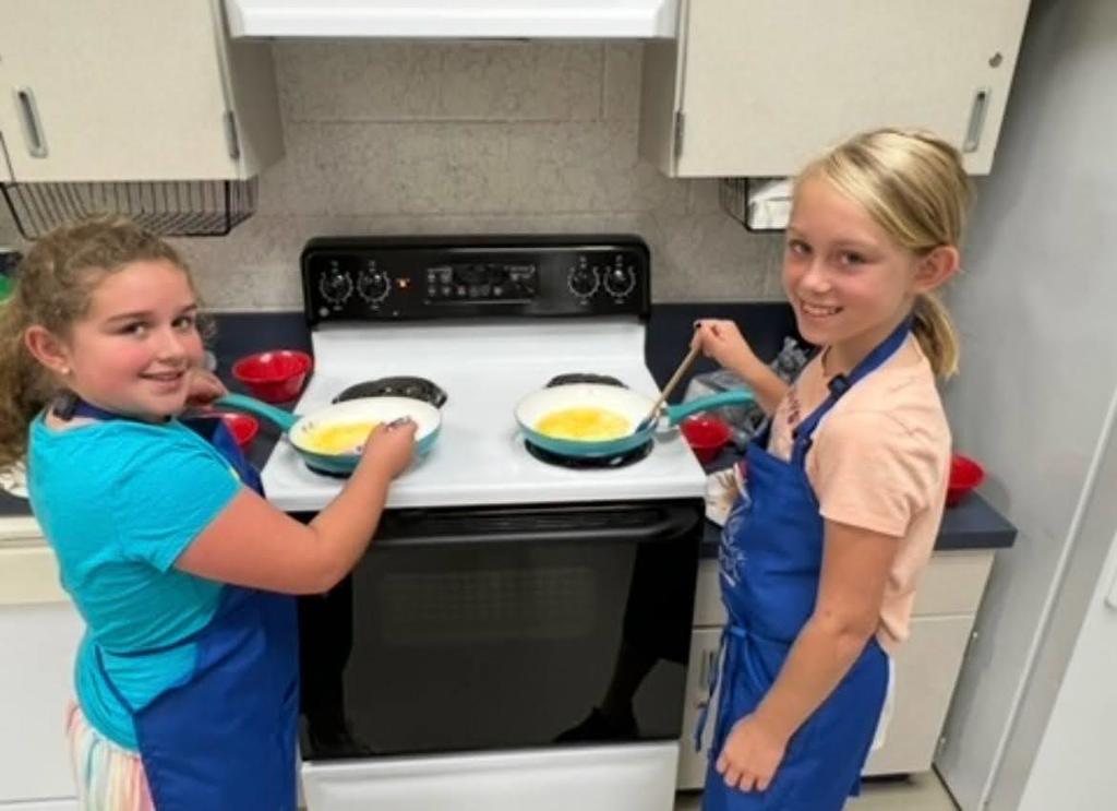 students at cooking camp