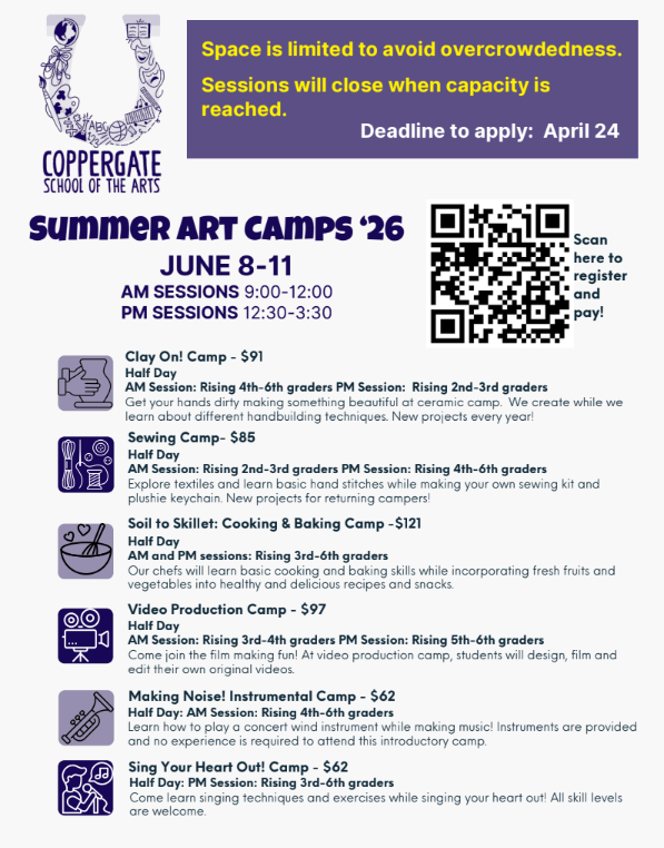 coppergate summer camps flyer