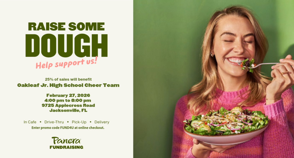 Oakleaf Cheer Fundraiser Panera