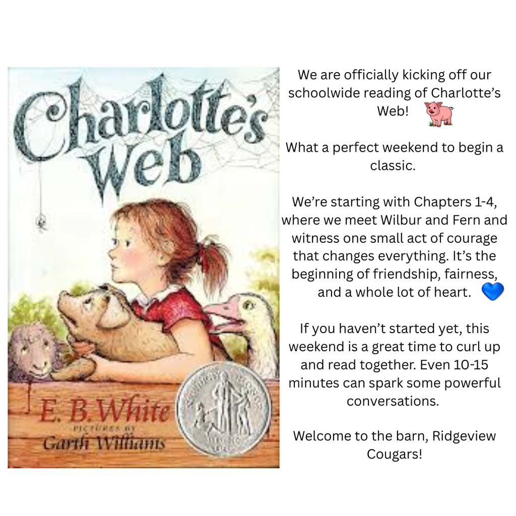 Schoolwide Reading of Charlotte's Web!