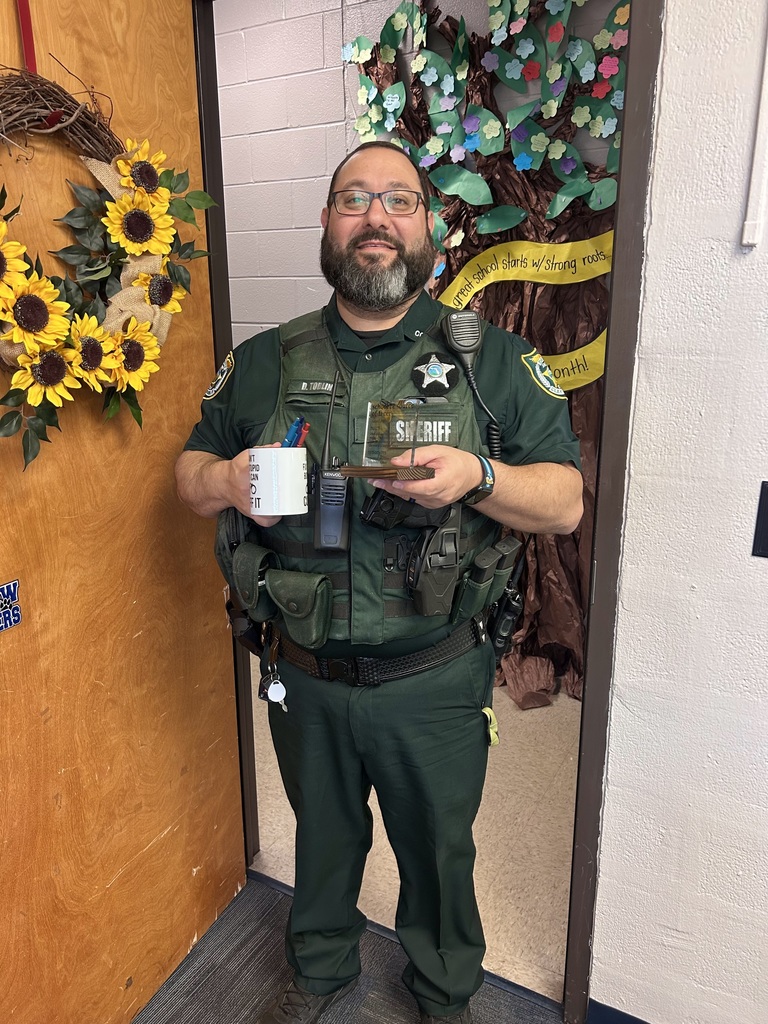 Today we proudly recognize Deputy Toblin, who serves our Ridgeview community with dedication, care, and professionalism every single day. Although School Resource Officer Day falls on Sunday, we made sure to honor Deputy Toblin this past Friday so our students and staff could celebrate him in person. Deputy Toblin is so much more than a uniform on campus—he is a trusted mentor, a positive presence, and a strong advocate for student safety and well-being. We are incredibly grateful for the relationships he builds, the calm leadership he provides, and the way he consistently shows up for our Panthers. Thank you, Deputy Toblin, for all you do for Ridgeview High School!