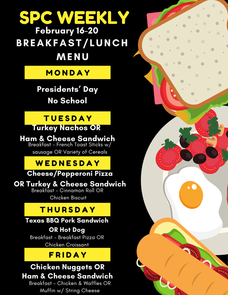 Lunch/Breakfast Menu this week