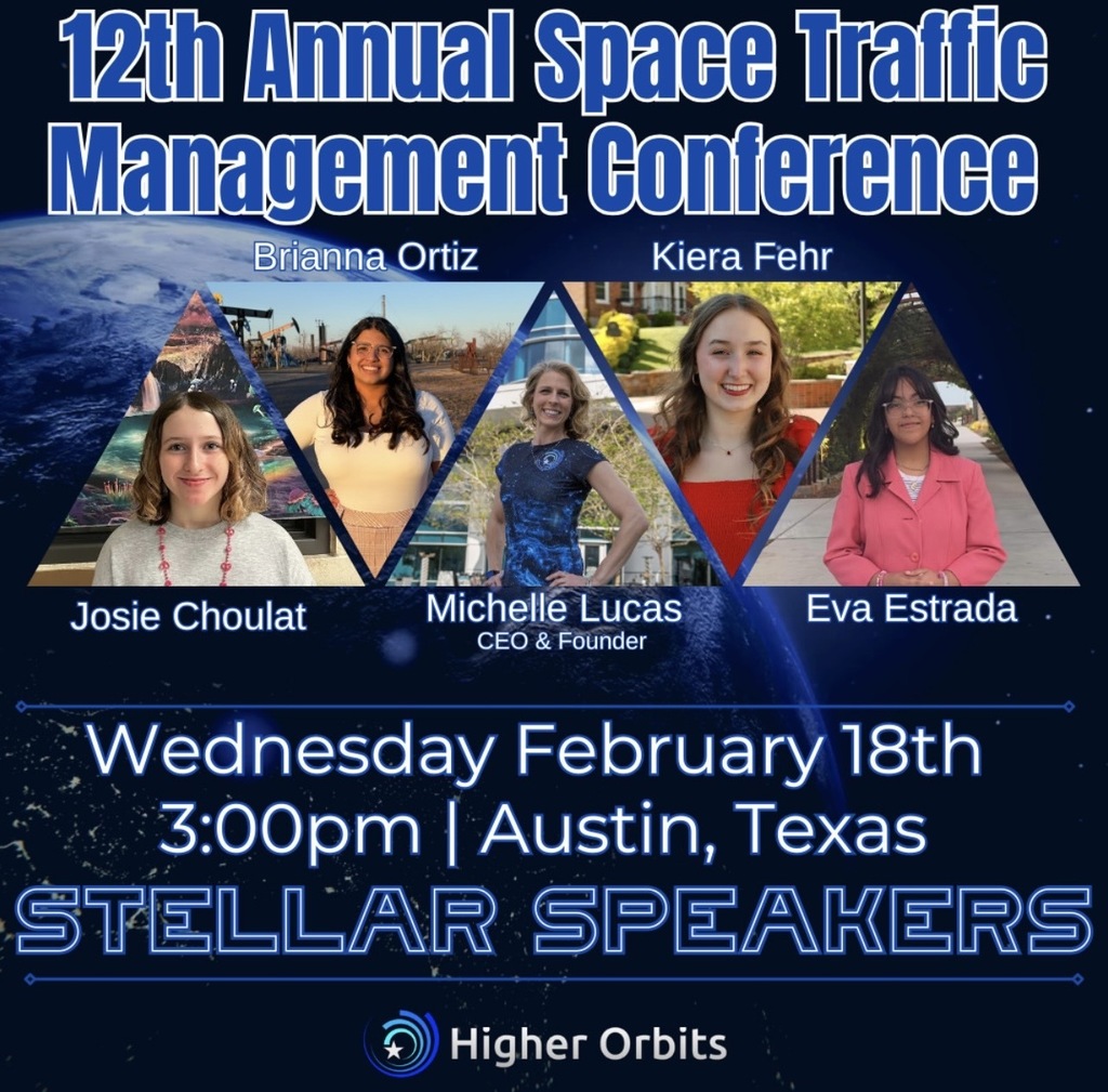 We are so proud to celebrate Josie Choulat, a 10th-grade AICE student, who is representing Ridgeview High School on a national stage this week! Higher Orbits selected Josie to serve on a student panel at the 12th Annual Space Traffic Management Conference held at the University of Texas at Austin. This two-day interdisciplinary conference brings together experts from around the world to explore critical topics related to space traffic, including operations, the space economy, and the protection of space ecosystems to ensure safe access to and return from space. Josie is one of only two high school students selected to speak alongside college students, sharing her STEM experiences and perspectives on space-related issues that matter to today’s students. In addition to presenting, she is networking with researchers, professionals, and leaders in the field. What an incredible honor and opportunity—way to go, Josie! 🚀💙🐾