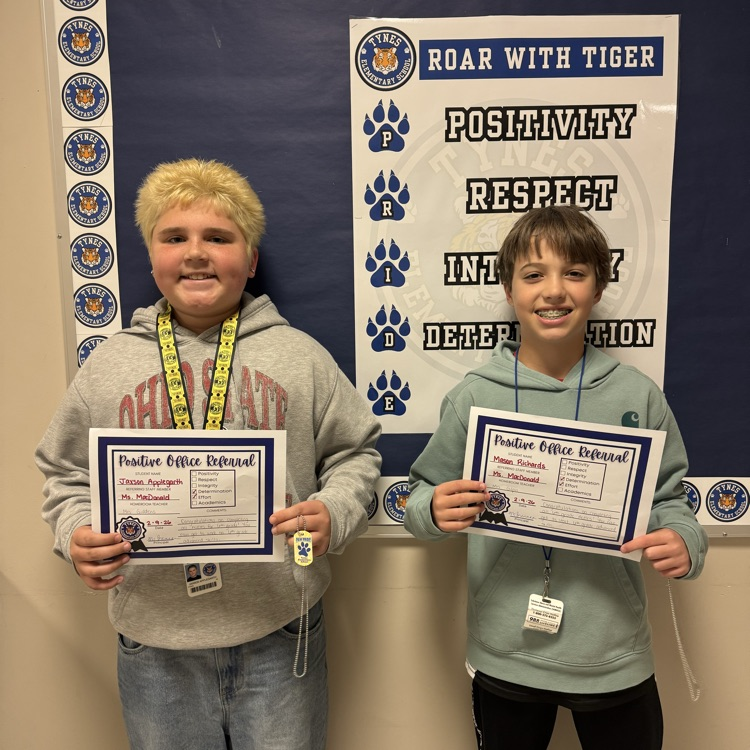 Jaxson and Mason showed amazing determination and effort by completing all of 6th grade ALEKS. Their hard work, persistence, and positive attitude truly reflect Tiger Pride. Way to go!