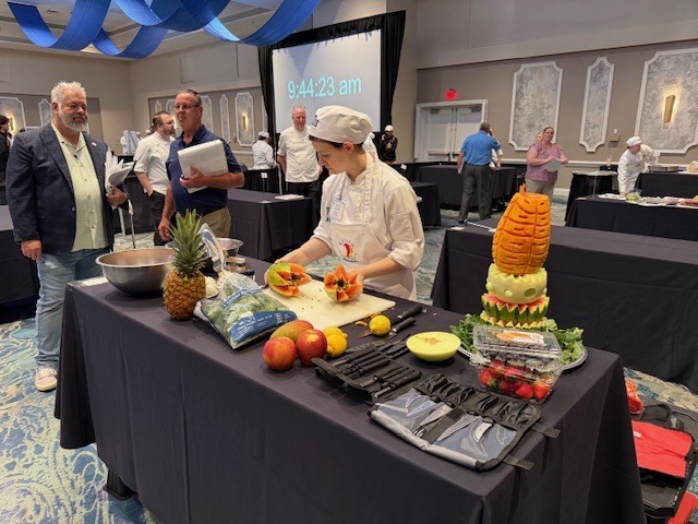 We are so proud of Selia for representing Ridgeview High School this past weekend in Orlando at the ProStart competition, where she competed in the Decorative Food Centerpiece category. This event required creativity, precision, and composure as students designed and carved intricate edible centerpieces under timed, competitive conditions. Selia’s focus, attention to detail, and artistic skill were on full display, and she represented our culinary program and Panther community with professionalism and pride. Opportunities like this showcase the incredible talent and real-world skills our students are developing, and we are so proud of Selia’s hard work and dedication.