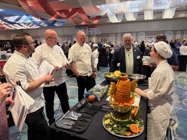 We are so proud of Selia for representing Ridgeview High School this past weekend in Orlando at the ProStart competition, where she competed in the Decorative Food Centerpiece category. This event required creativity, precision, and composure as students designed and carved intricate edible centerpieces under timed, competitive conditions. Selia’s focus, attention to detail, and artistic skill were on full display, and she represented our culinary program and Panther community with professionalism and pride. Opportunities like this showcase the incredible talent and real-world skills our students are developing, and we are so proud of Selia’s hard work and dedication.