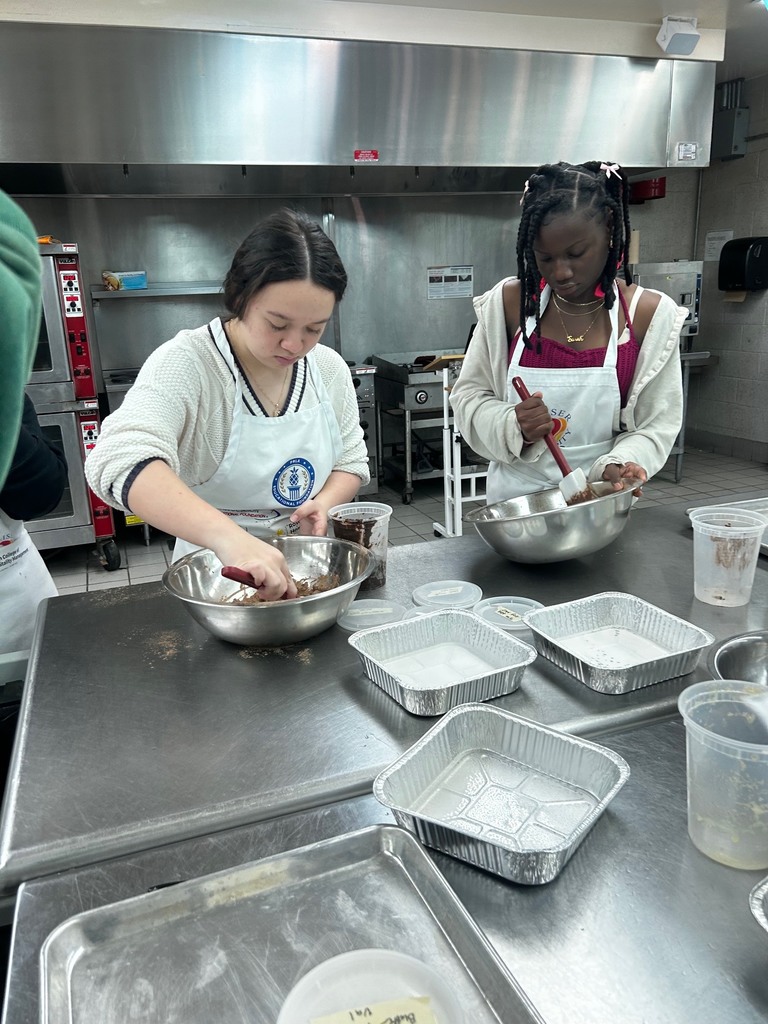 Ms. LaPierre’s culinary students put a nutritious twist on a classic favorite by baking brownies using healthy ingredient substitutions, including applesauce in place of traditional fats. As they measured, mixed, and baked, students learned how smart swaps can maintain flavor and texture while improving nutritional value—building both kitchen skills and an understanding of balanced cooking. A delicious way to show that healthy choices can still taste great!