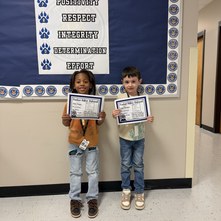 These boys showed Tiger Pride by demonstrating positivity and kindness. They noticed a friend was feeling sad and were there to support and encourage him! ✨
