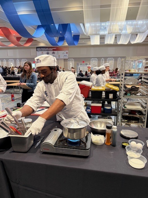 Huge congratulations to our Ridgeview culinary students who competed in the Florida ProStart Culinary Competition this past weekend! In a historic moment for our program, our Culinary Team—CJ, Ricky, Cole, and Gavin—broke into the winner’s circle for the first time, earning an outstanding 4th place finish out of 30 schools across the state of Florida, the highest ranking in Ridgeview history. Their teamwork, precision, and professionalism truly shined on a statewide stage. We are also proud of Selia, who represented Ridgeview with excellence in the Decorative Food Centerpiece category. These students exemplify the dedication, skill, and Panther pride that define our culinary program.
