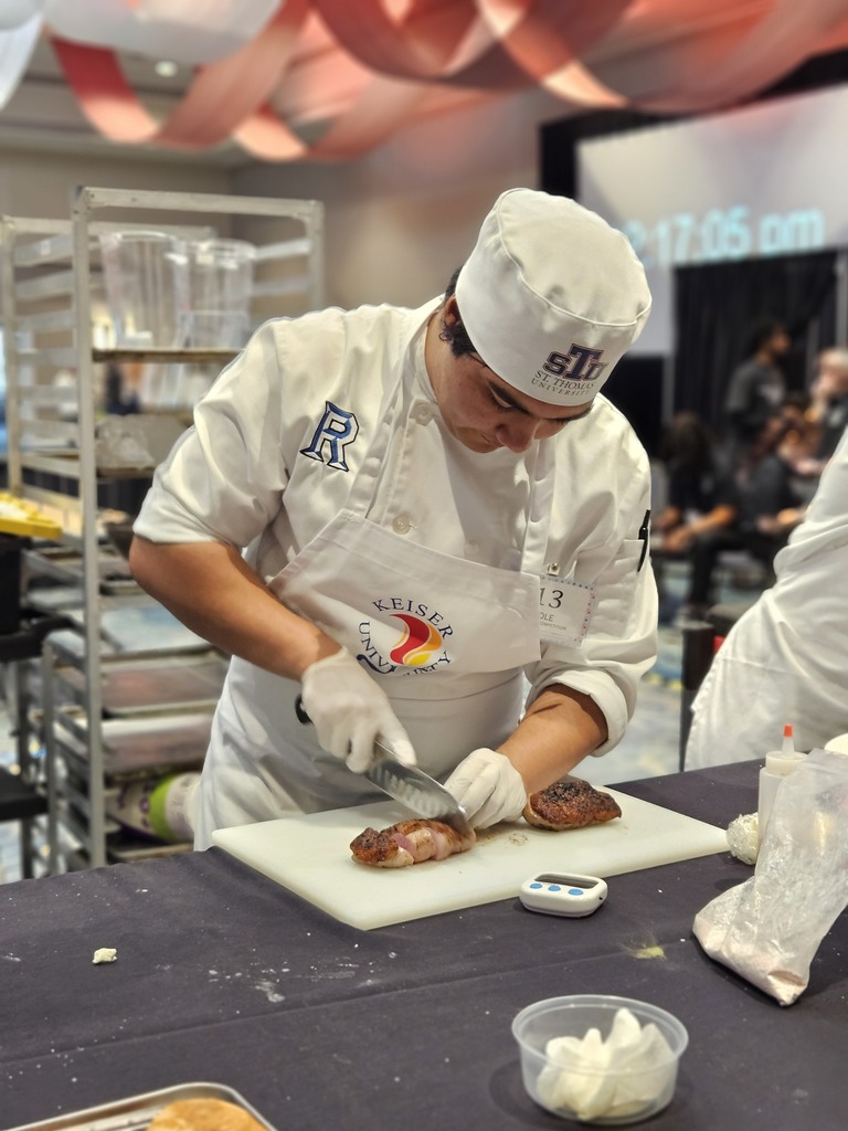 Huge congratulations to our Ridgeview culinary students who competed in the Florida ProStart Culinary Competition this past weekend! In a historic moment for our program, our Culinary Team—CJ, Ricky, Cole, and Gavin—broke into the winner’s circle for the first time, earning an outstanding 4th place finish out of 30 schools across the state of Florida, the highest ranking in Ridgeview history. Their teamwork, precision, and professionalism truly shined on a statewide stage. We are also proud of Selia, who represented Ridgeview with excellence in the Decorative Food Centerpiece category. These students exemplify the dedication, skill, and Panther pride that define our culinary program.