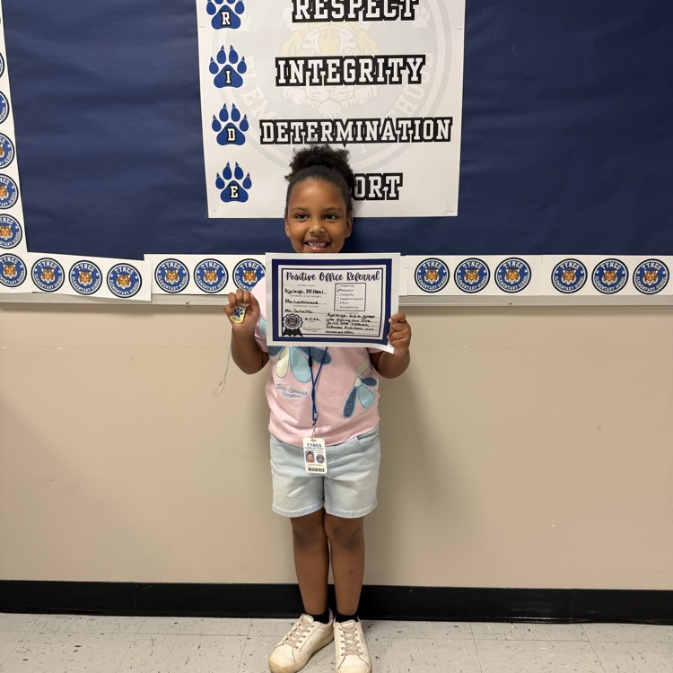 Positive office referral: Ajaleigh did a fantastic job during the fire drill. She remained calm, listened carefully, and followed all directions, showing true responsibility.✨