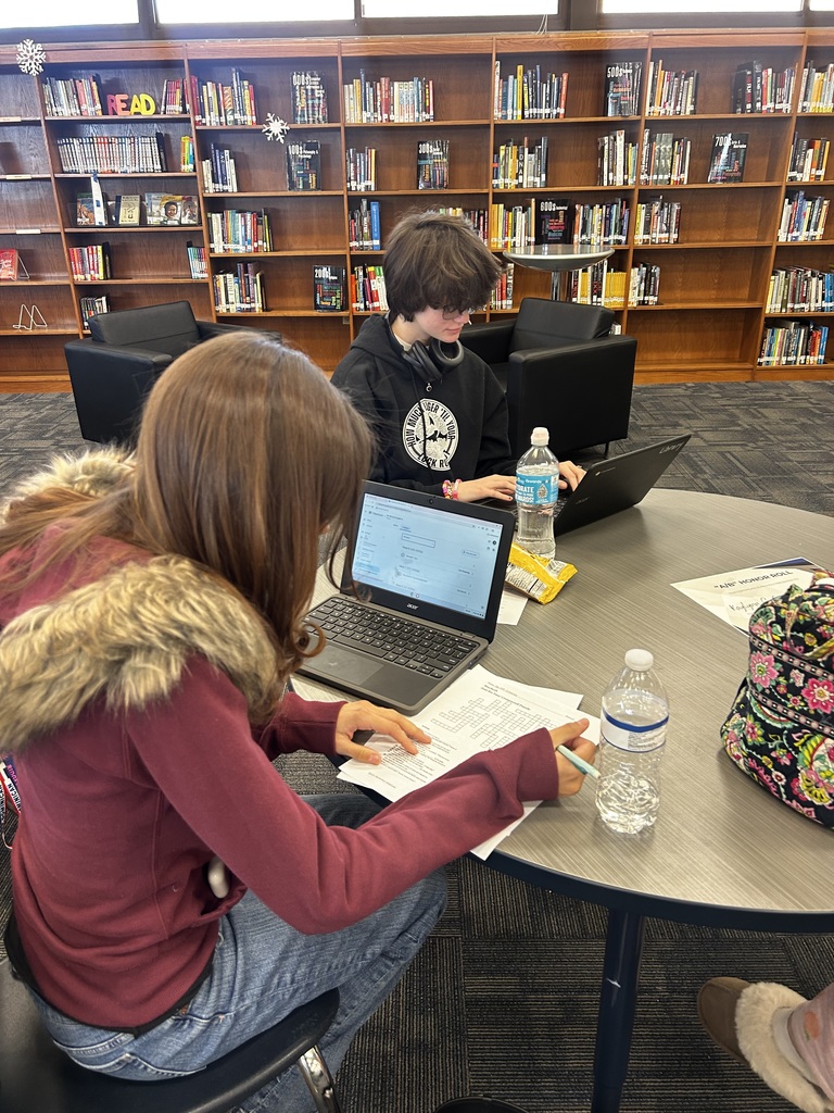 Mr. Werner’s junior English students met in the library to work on their Macbeth argumentative projects, using structured peer-review checklists to strengthen their writing. Students evaluated hooks, claims, evidence, counterclaims, and calls to action while applying logos, ethos, and pathos to refine their arguments. Through collaboration and thoughtful feedback, they sharpened both their literary analysis and presentation skills, demonstrating strong critical thinking and ownership of their learning.
