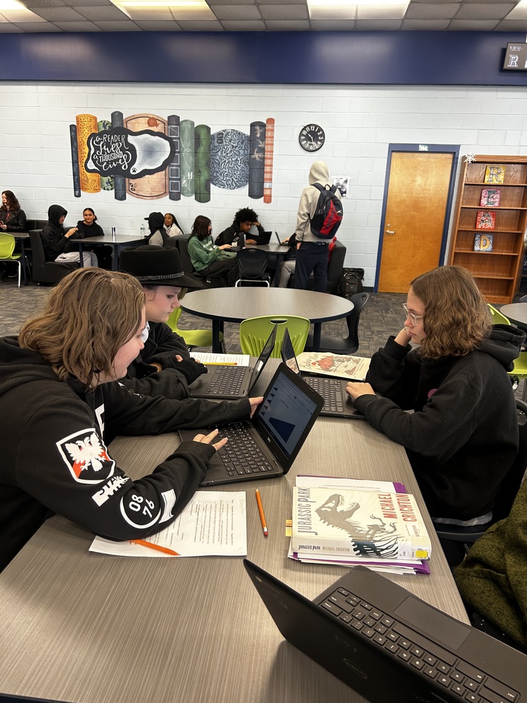 Mr. Werner’s junior English students met in the library to work on their Macbeth argumentative projects, using structured peer-review checklists to strengthen their writing. Students evaluated hooks, claims, evidence, counterclaims, and calls to action while applying logos, ethos, and pathos to refine their arguments. Through collaboration and thoughtful feedback, they sharpened both their literary analysis and presentation skills, demonstrating strong critical thinking and ownership of their learning.