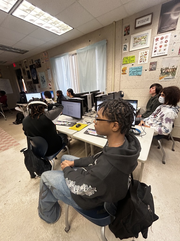 TV Production 1 students worked on developing the foundation of their next project by analyzing film content and organizing ideas digitally before moving into production. Using their workstations, students reviewed a structured movie study, discussed themes and messaging, and practiced the planning and critical-thinking skills essential to strong storytelling. This behind-the-scenes work, script analysis, organization, and intentional design, sets the stage for quality production and helps students understand that great video starts long before the camera ever rolls.