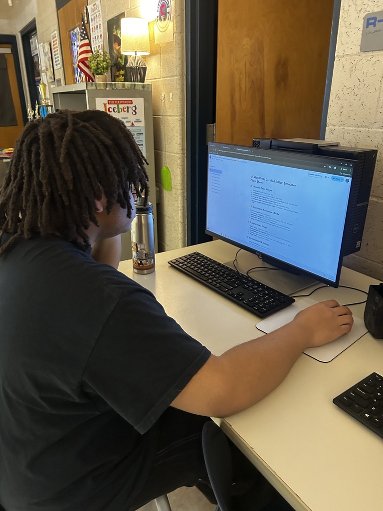 Digital Information Technology students worked on preparing for their upcoming industry certification exam, strengthening the skills required for success in this career pathway. This pathway focuses on the design, development, implementation, support, and management of computer-based information systems, including software applications and computer hardware. Through hands-on practice and targeted review, students continued building the technical knowledge and confidence needed for future college and career opportunities.
