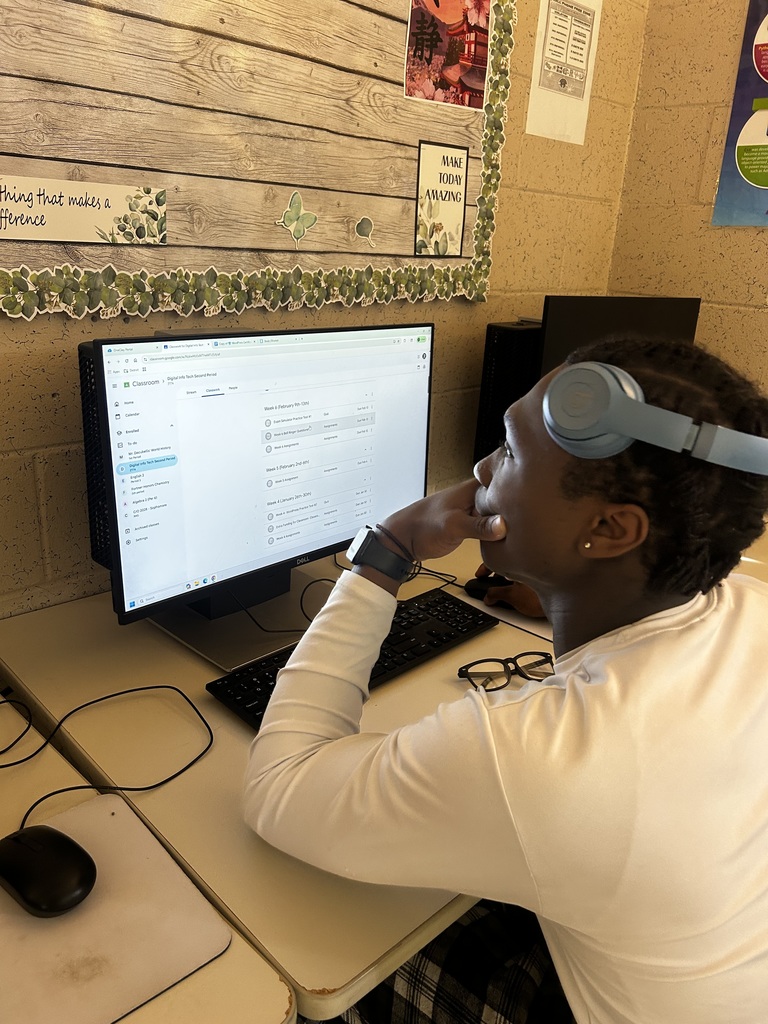 Digital Information Technology students worked on preparing for their upcoming industry certification exam, strengthening the skills required for success in this career pathway. This pathway focuses on the design, development, implementation, support, and management of computer-based information systems, including software applications and computer hardware. Through hands-on practice and targeted review, students continued building the technical knowledge and confidence needed for future college and career opportunities.