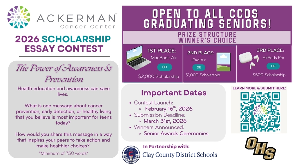 Ackerman Cancer Center Scholarship Essay Contest Flyer
