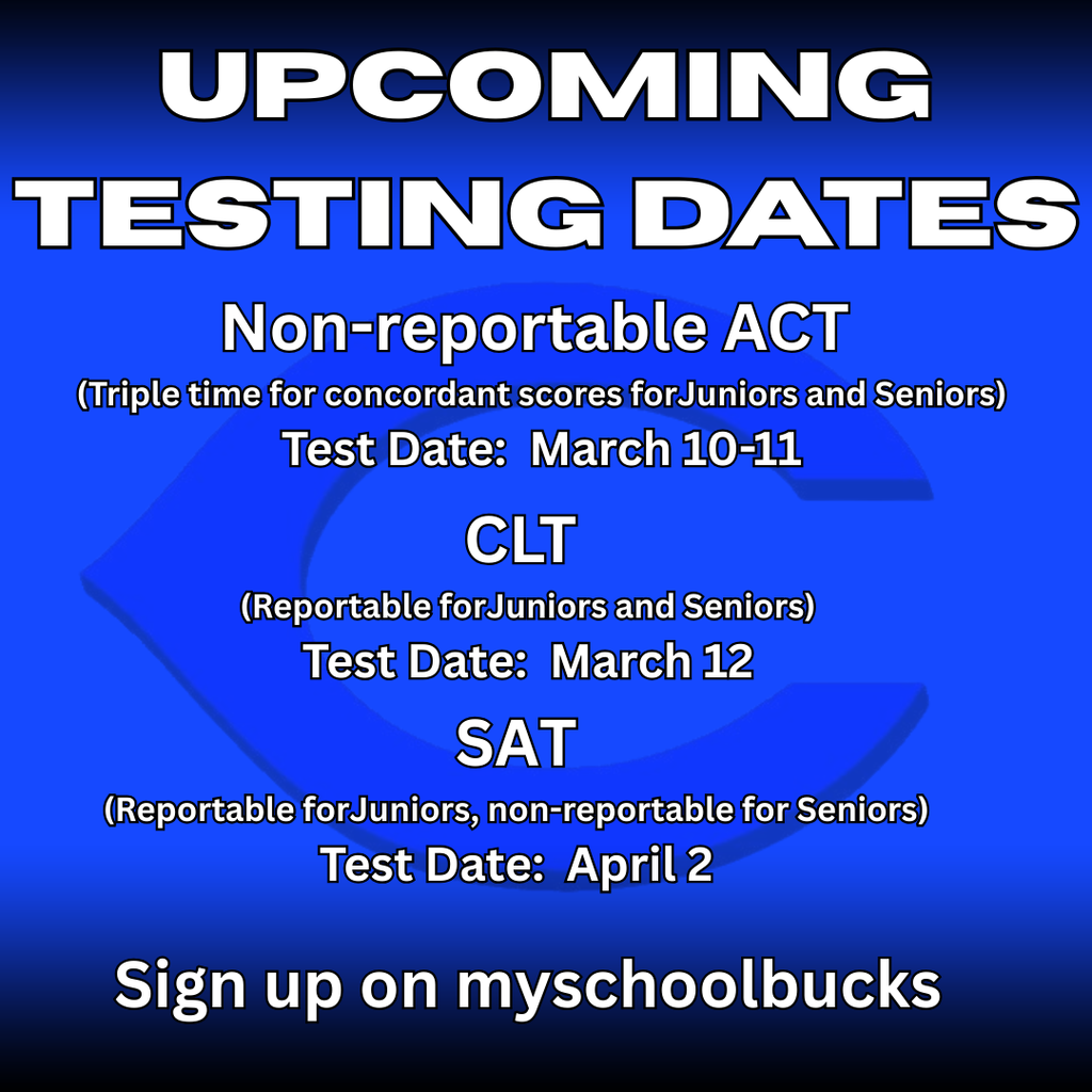 Testing Schedule
