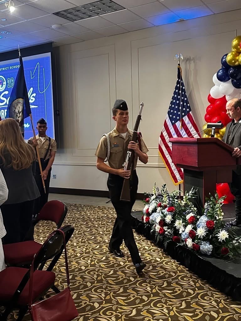 We are incredibly proud of our Culinary Team and Colorguard for representing Ridgeview with excellence at Superintendent Broskie’s State of the Schools last week.  While we were unable to take many pictures, we want to recognize the outstanding job our students did. Our talented culinary team prepared and served breakfast with professionalism and skill, showcasing the strength of our CTE programs and their real-world readiness. At the same time, our Colorguard presented the colors with precision and pride, setting the tone for a meaningful event.  Thank you to these students for representing Ridgeview with such class, confidence, and Panther spirit!