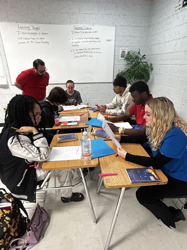 Students in Ms. Michaels and Mr. Gonzalez’s classes were deeply engaged as they worked collaboratively to analyze four different poems while making intentional connections to The Great Gatsby. From the start, each group examined how the poems reflected Fitzgerald’s themes of wealth, illusion, perception, tragedy, and the human desire for more. Students took ownership of their texts, closely analyzing words, imagery, tone, and symbolism to uncover deeper meaning. Through shared annotation and purposeful discussion, they supported their ideas with clear textual evidence, referenced characters and events from the novel, and engaged in strong academic dialogue. This is what student-centered instruction looks like — students doing the cognitive work, thinking critically, and making powerful cross-text connections.