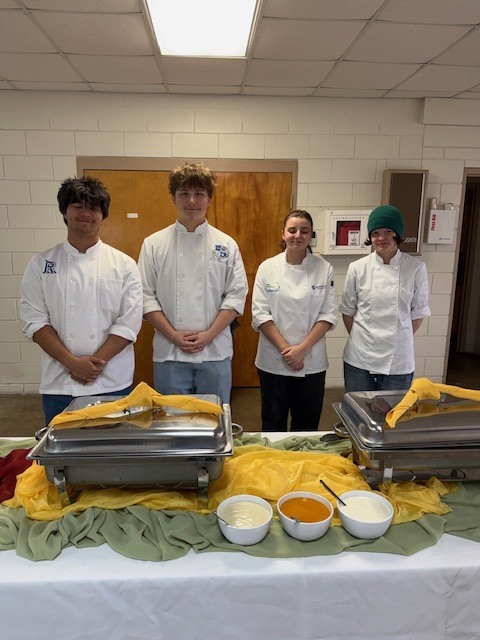 Last Thursday, our Culinary team students had the opportunity to showcase their skills by catering a luncheon for the Farm Bureau’s women’s event. From preparation to presentation, students demonstrated professionalism, teamwork, and the culinary techniques they have been developing in class. It was a wonderful opportunity for them to apply their learning in a real-world setting while proudly representing Ridgeview High School.