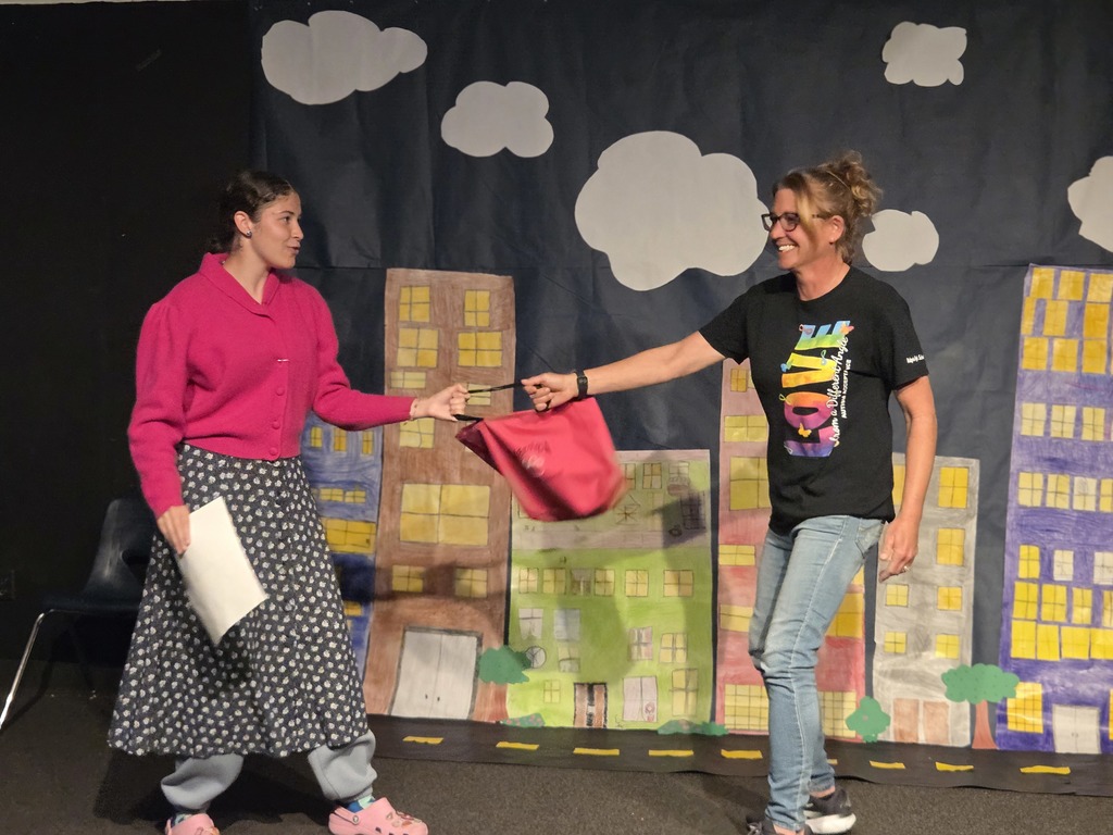 Last week, students in Ms. McDade’s General Theater class brought creativity and energy to the stage as they performed Captain Potato Head. In addition to acting in the production, students also designed and created their own costumes and helped develop the overall look of the performance, showcasing their creativity both on and off the stage. The project allowed students to build confidence, collaboration, and theatrical skills while bringing the story to life for their audience.