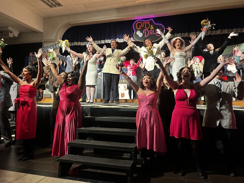 We are incredibly proud of the talented students who brought our production of Guys and Dolls to life! With over 100 students from our theater, chorus, and band programs involved, this production was truly a Panther collaboration. From acting and singing to stage management, set design, lighting, costumes, and live music, our students led every aspect of the show and demonstrated incredible dedication, creativity, and teamwork.  A very special thank you goes to Ms. McDade and Ms. Wilson for their leadership and tireless work guiding our theater students throughout the production. We are also grateful to Ms. Bice, who led our outstanding live orchestra, adding another level of energy and professionalism to the performance.  Productions like this showcase the remarkable talent and passion of our students and highlight the strength of our performing arts programs at Ridgeview. Congratulations to everyone involved on a fantastic show!