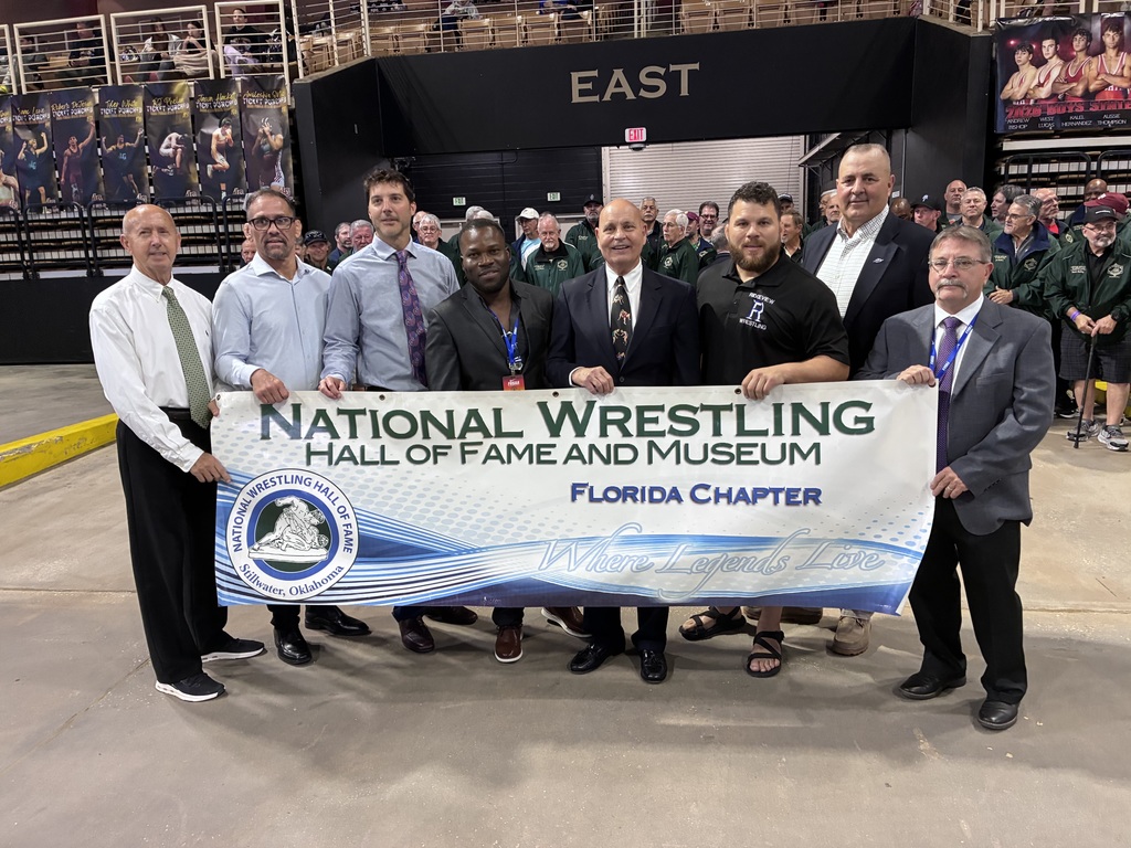 Congratulations to Ridgeview Wrestling Coach Mark DeToro on being inducted into the National Wrestling Hall of Fame – Florida Chapter!  This incredible honor recognizes Coach DeToro’s dedication to the sport of wrestling, his leadership, and the lasting impact he has made on student-athletes both on and off the mat. His commitment to excellence, discipline, and mentorship continues to shape the lives of our Ridgeview wrestlers and represents the very best of Panther pride.  We are incredibly proud to have Coach DeToro leading our wrestling program and are grateful for the example he sets for our students every day.  Congratulations, Coach DeToro — a well-deserved recognition!